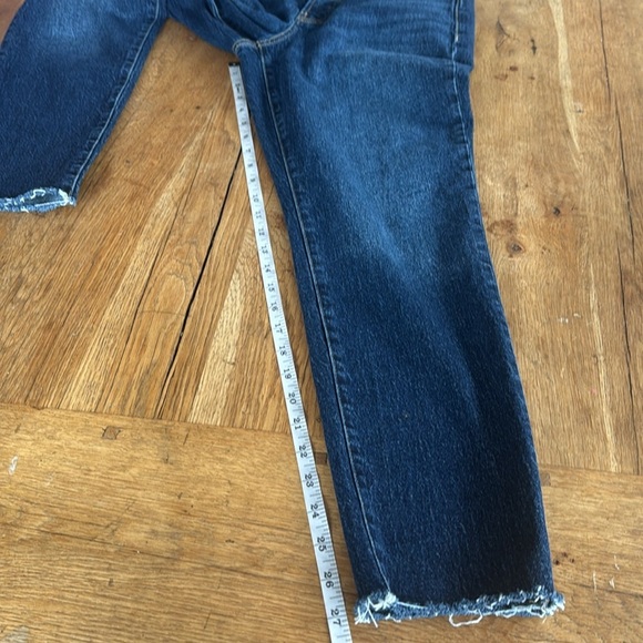 Old Navy Button Fly OG Straight Leg High Rise Raw Hem Jeans - Picture 3 of 7